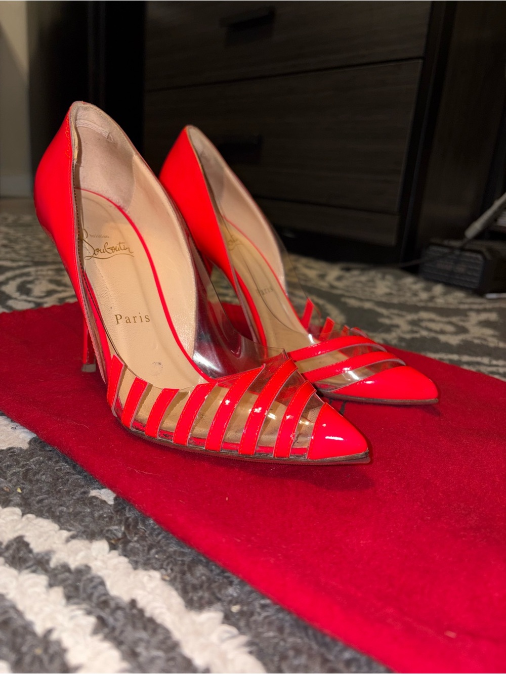 Christian Louboutin Pink/Coral Pointed Heels - Picture 12 of 13